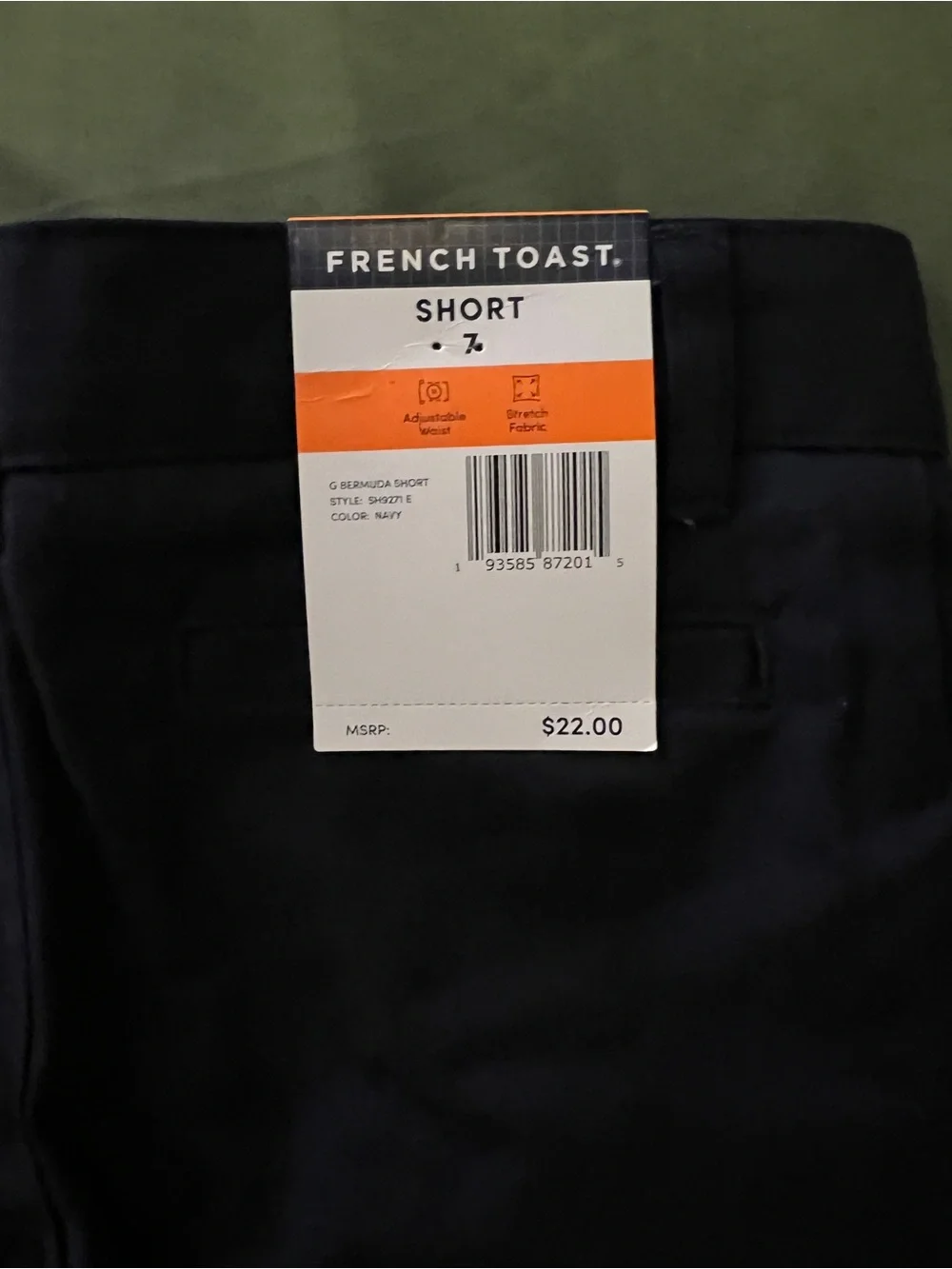 Boy’s Navy Stretch Chino Shorts Size 7 Short